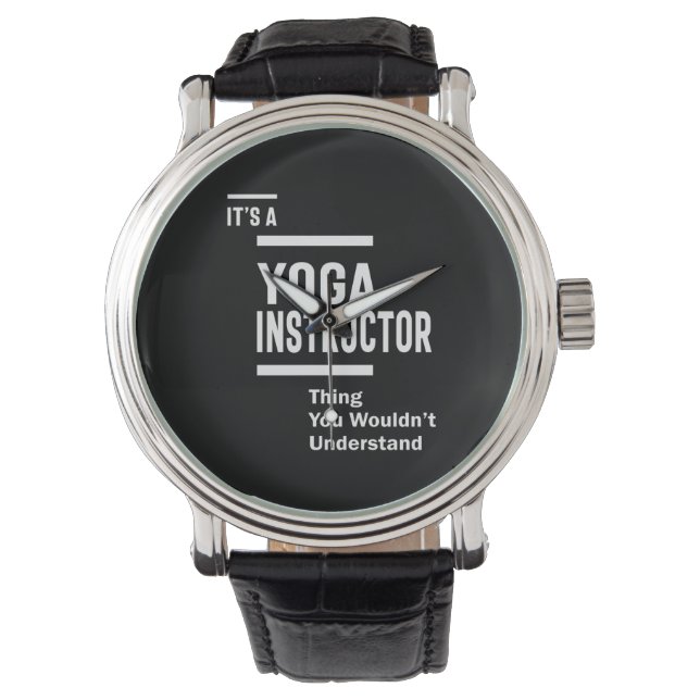 Reloj De Pulsera Doy el título de trabajo del instructor de yoga (Anverso)