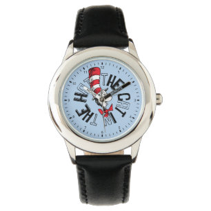 Reloj De Pulsera Dr. Seuss   Gato en el arte redondo Gorra