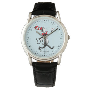 Reloj De Pulsera Dr. Seuss   Gato en la caminata del gato Gorra