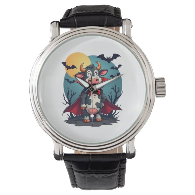 Reloj De Pulsera Drácula de vaca sube (Anverso)
