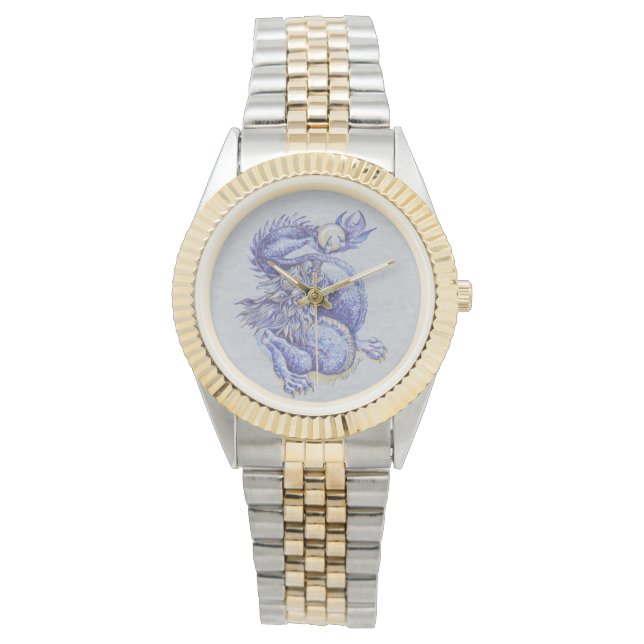 Reloj De Pulsera Dragón azul (Anverso)