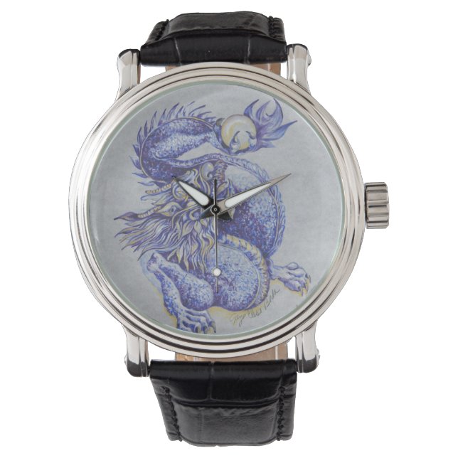 Reloj De Pulsera Dragón azul (Anverso)