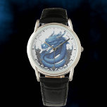 Reloj De Pulsera Dragón azul<br><div class="desc">Desate el poder del tiempo con este reloj exquisito, con un diseño de dragón azul meticulosamente hecho, que simboliza fuerza y sabiduría. Encaramado en un marco plateado y complementado con una lujosa correa de cuero negro, este reloj no es sólo un instrumento de precisión sino también una obra maestra de...</div>