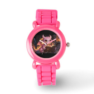 Reloj De Pulsera Dragón bebé rosa lee un libro