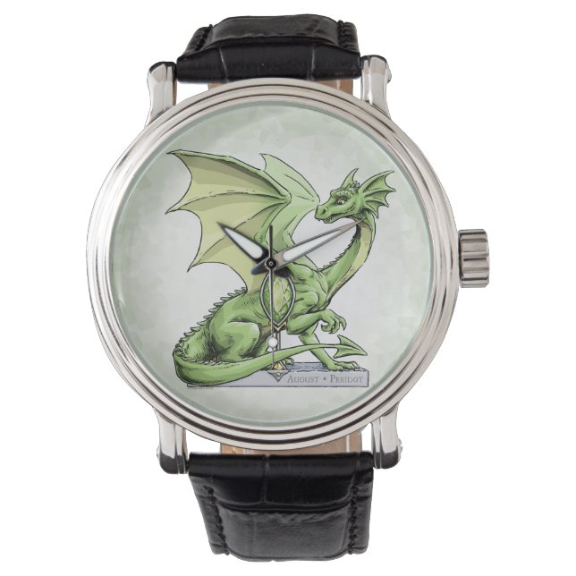 Reloj De Pulsera Dragón Birthstone de Agosto: Peridot (Anverso)