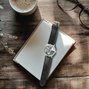 Reloj De Pulsera Dragón chino de perro de pug