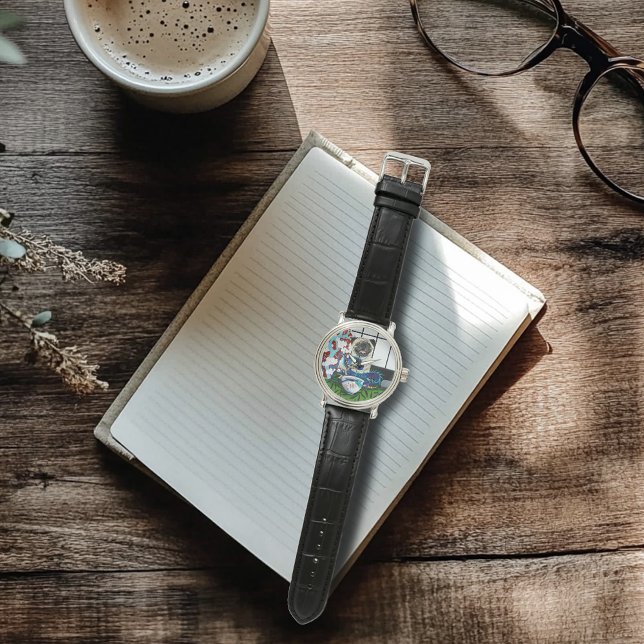 Reloj De Pulsera Dragón chino de perro de pug (Subido por el creador)