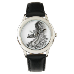 Reloj De Pulsera Dragón chino en tatuaje
