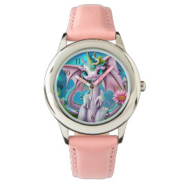 Reloj De Pulsera Dragón de bebé sonriente con flores
