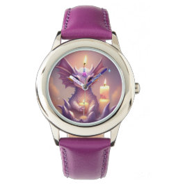 Reloj De Pulsera Dragón de fantasía con velas de cumpleaños