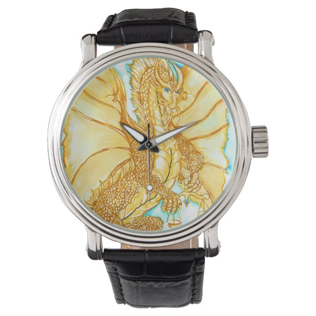 Reloj De Pulsera Dragón de oro (Anverso)