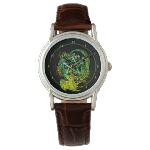 Reloj De Pulsera Dragón del Pentáculo Art Nouveau