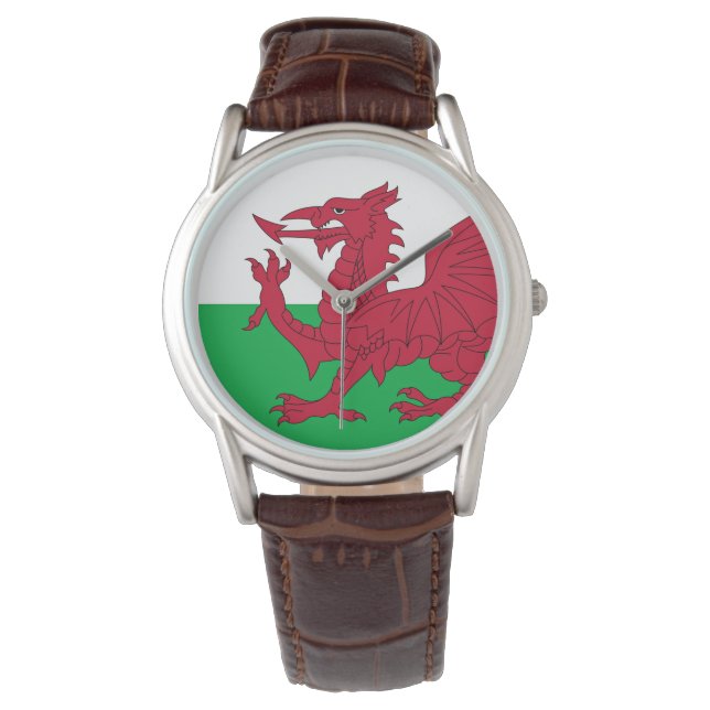 Reloj De Pulsera Dragón galés ~ Bandera de Gales (Anverso)