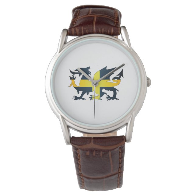 Reloj De Pulsera Dragón galés Bandera de San David (Anverso)