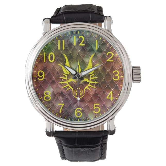 Reloj De Pulsera Dragon Head & Colorous Dragon Scales Watch (Anverso)