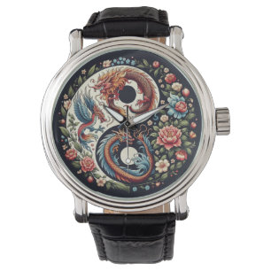 Reloj De Pulsera Dragon Jing y jang