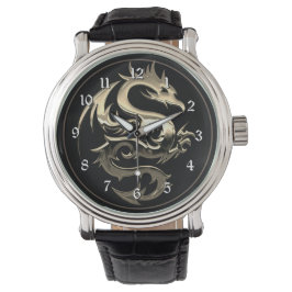 Reloj De Pulsera Dragón metálico de oro