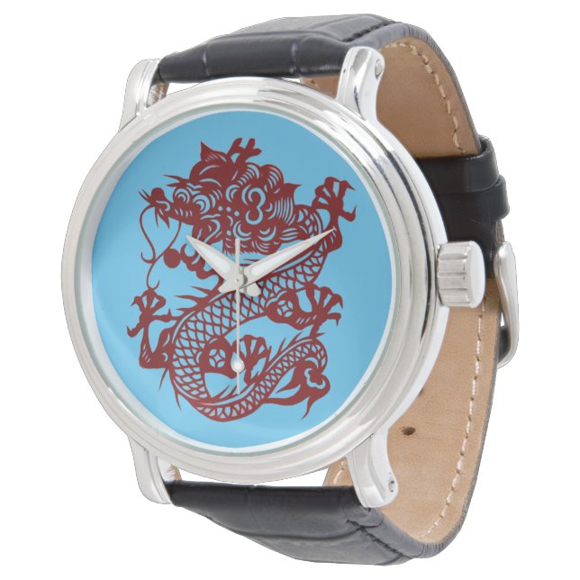 Reloj De Pulsera Dragon Paper Cutting style Watch (Angular)