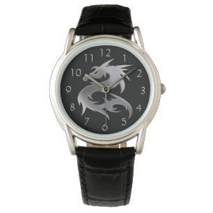 Reloj De Pulsera Dragón plateado