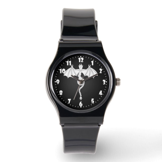 Reloj De Pulsera Dragón serpenteante blanco (Anverso)