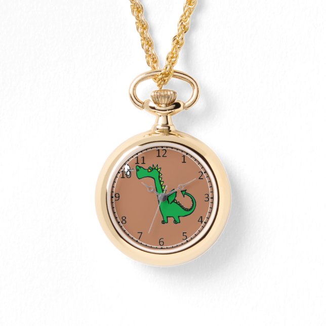 Reloj De Pulsera Dragón verde respiratorio al aire (Anverso)