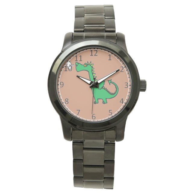 Reloj De Pulsera Dragón verde respiratorio al aire (Anverso)