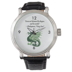 Reloj De Pulsera Dragón y su ira Shakespeare Rey Lear Personalizado