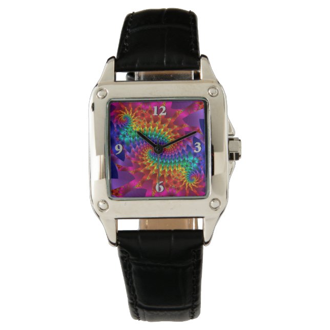 Reloj De Pulsera Dragones fractales vibrantes (Anverso)