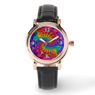 Reloj De Pulsera Dragones vibrantes del fractal