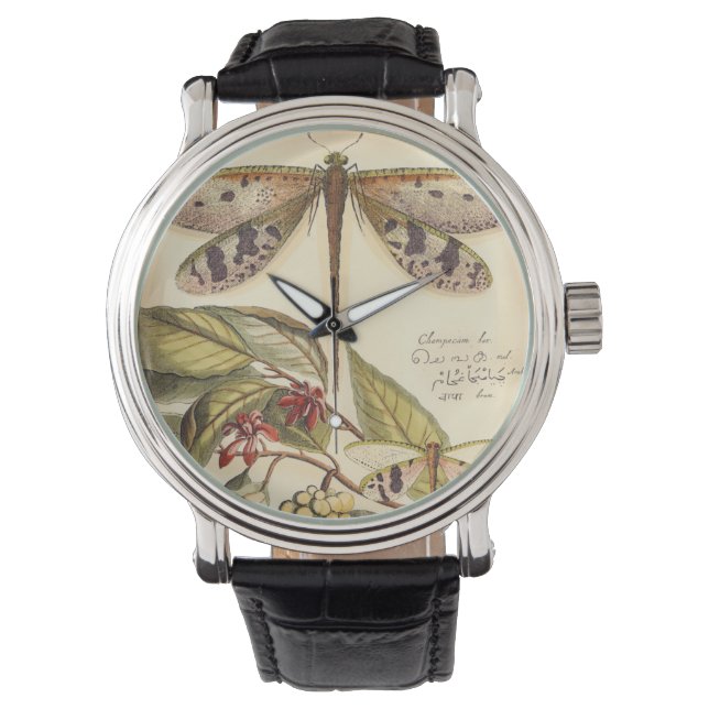 Reloj De Pulsera Dragonflies con hojas y fruta (Anverso)