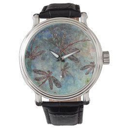 Reloj De Pulsera Dragonflies en el cielo mágico.