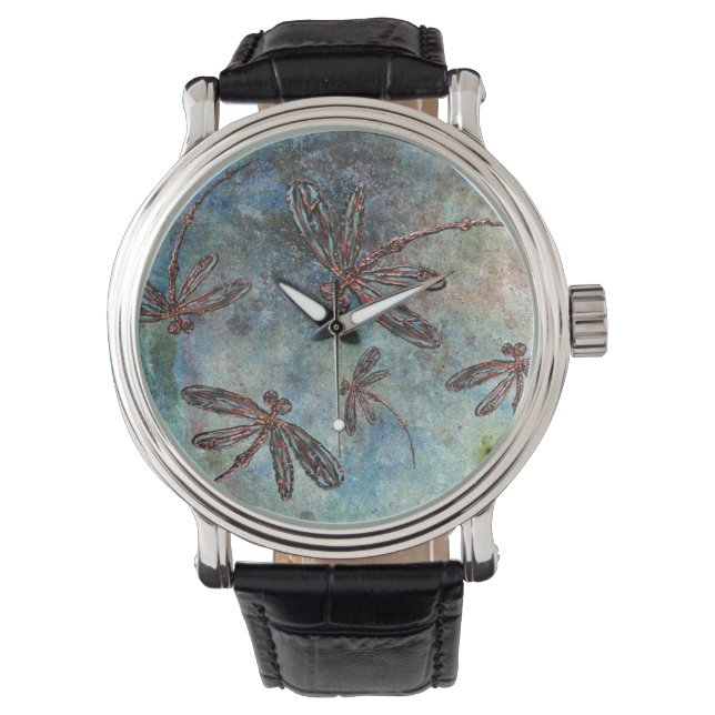 Reloj De Pulsera Dragonflies en el cielo mágico. (Anverso)