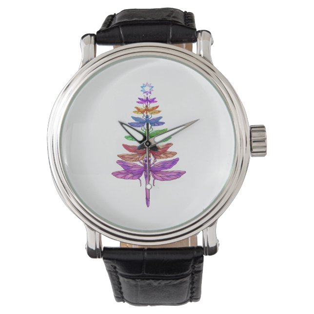 Reloj De Pulsera Dragonfly Christmas Tree Shirt Inspire Lover Xmas  (Anverso)
