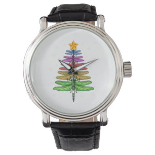 Reloj De Pulsera Dragonfly Christmas Tree Shirt Inspire Lover Xmas
