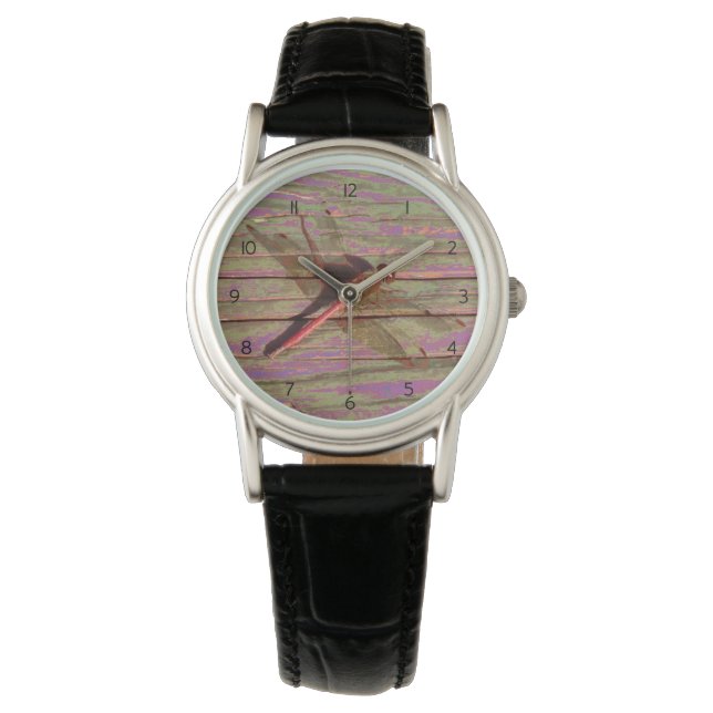 Reloj De Pulsera Dragonfly Colorful (Anverso)