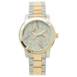 Reloj De Pulsera Dragonfly Dance Gold