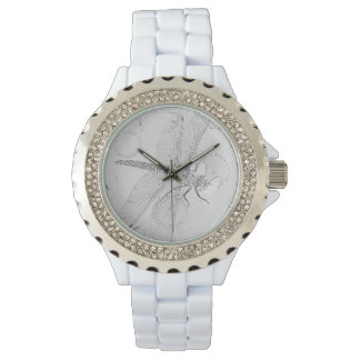 Reloj De Pulsera Dragonfly on Daisies