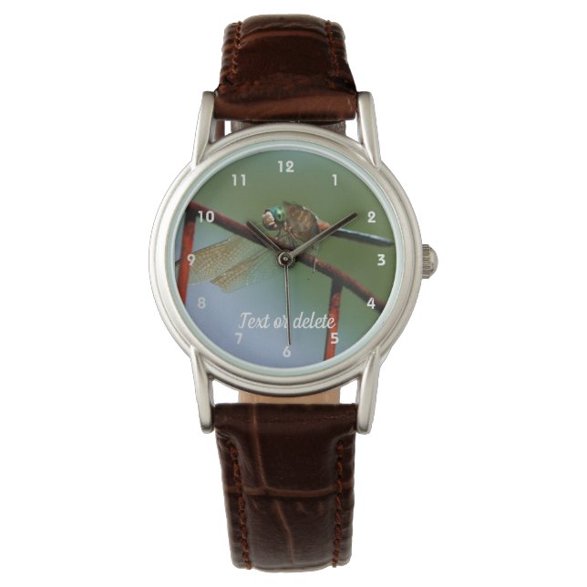 Reloj De Pulsera Dragonfly on Wire Fence Personalizado (Anverso)