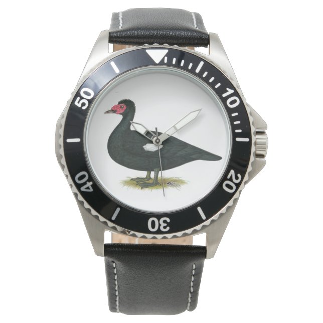 Reloj De Pulsera Drake negro Muscovy (Anverso)