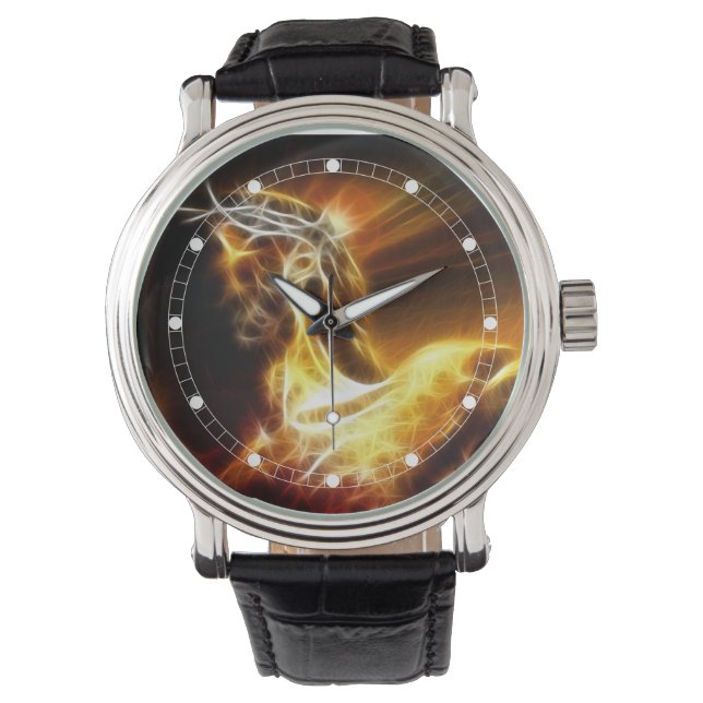 Reloj De Pulsera Dramático Jesús Crucifixion Watch (Modelos Múltipl (Anverso)