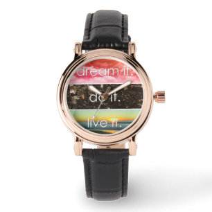 Reloj De Pulsera Dream It Do It Live It Motivational Cita