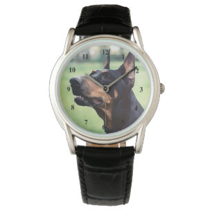 Reloj De Pulsera Dreamy Doberman Pinscher Face Painting