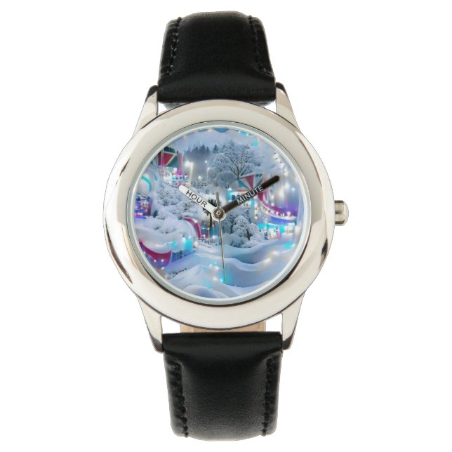 Reloj De Pulsera Dreamy Winter Wonderland Lights (Anverso)