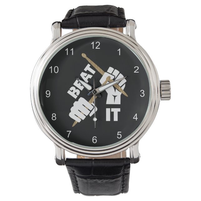 Reloj De Pulsera Drummers Funny Beat It Music Graphic (Anverso)
