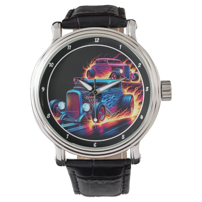 Reloj De Pulsera Dual Hot Rods, Fiery Speed  (Anverso)