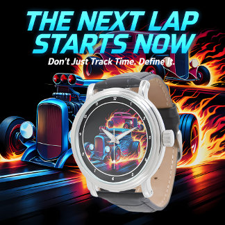 Reloj De Pulsera Dual Hot Rods, Fiery Speed 