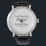 Reloj De Pulsera Ducha de novia de viaje agregar nombre fecha de se<br><div class="desc">Diseño</div>