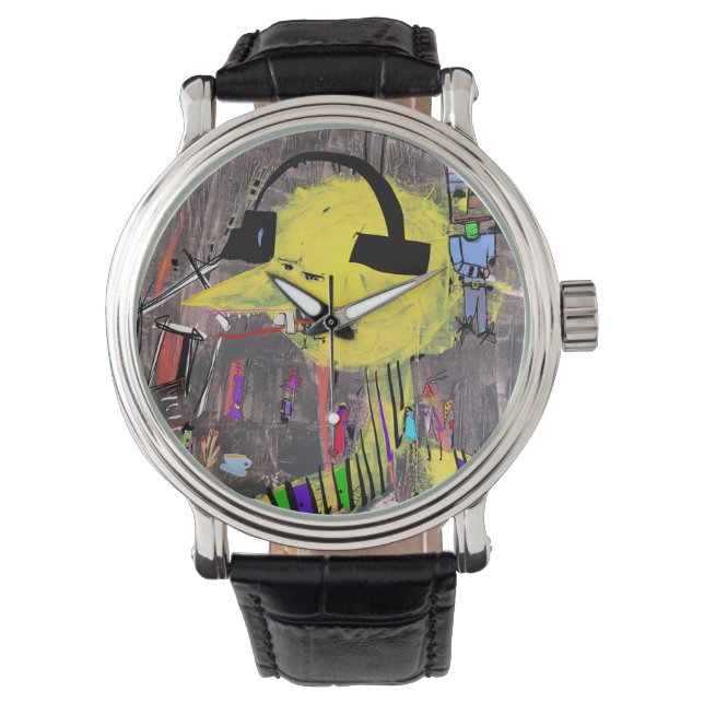 RELOJ DE PULSERA DUDE CON AURICULARES (Anverso)