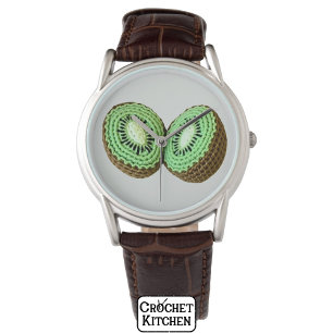 Reloj De Pulsera Dulce crochet verde minimalista Kiwi Fruit