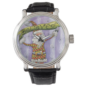 Reloj De Pulsera Dulce Navidad de Dibujos Animados, Creo en Santa C